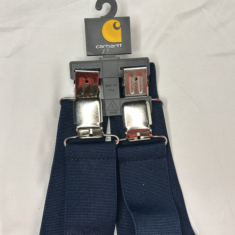 NWT CARHARTT navy blue rugged flex suspenders. Size 52. - Picture 6 of 9